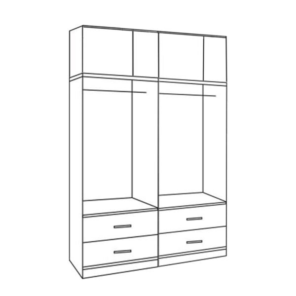 ΣΕΤ 4 ΤΜΧ ΝΤΟΥΠΑΛΑ 4ΦΥΛΛΗ ΜΕ ΠΑΤΑΡΙ ΚΑΙ 4 ΣΥΡΤΑΡΙΑ SONAMA 160X42X241 HM11352.02 - Image 3