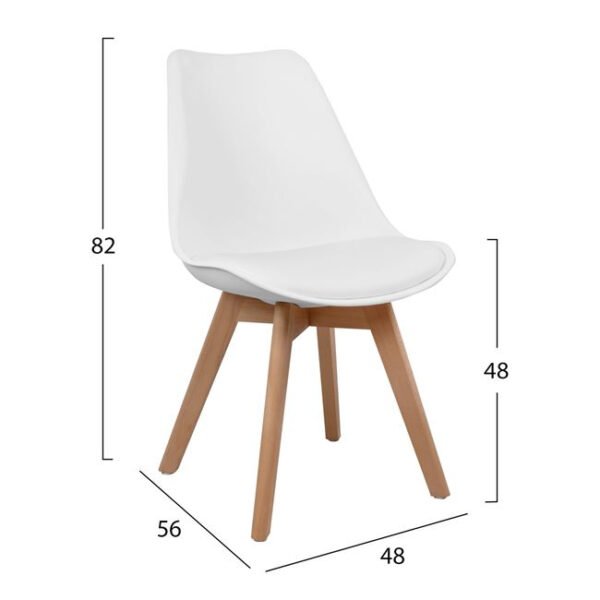 ΣΕΤ 5ΤΜΧ ΤΡΑΠΕΖΙ 110X70Χ76 SONAMA & ΚΑΡΕΚΛΕΣ VEGAS ΛΕΥΚΟ ΚΑΘΙΣΜΑ HM11015 - Image 3