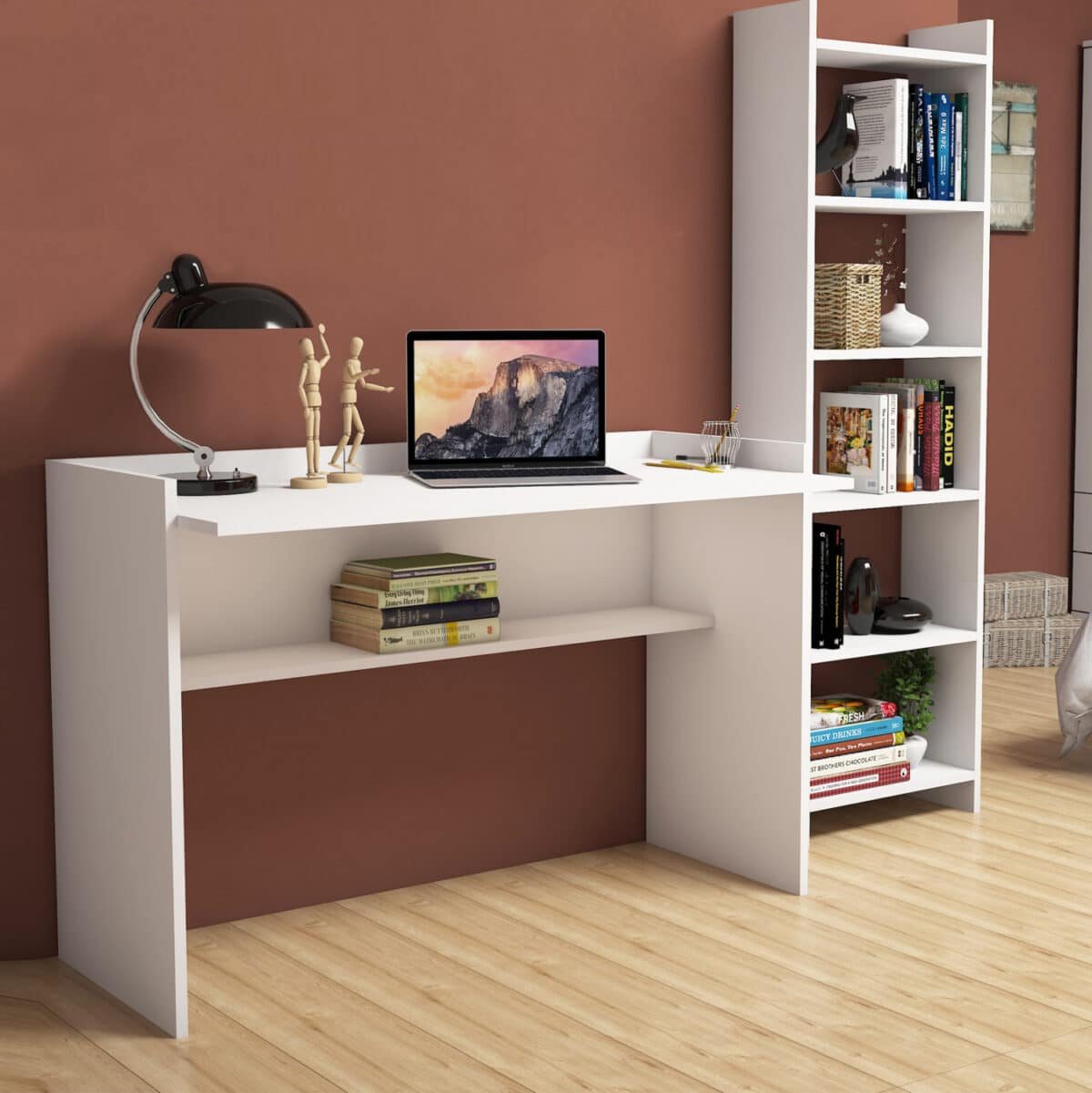 ΣΕΤ ΓΡΑΦΕΙΟΥ 2ΤΜΧ HM11774.11 ΛΕΥΚΗ ΜΕΛΑΜΙΝΗ - Image 2