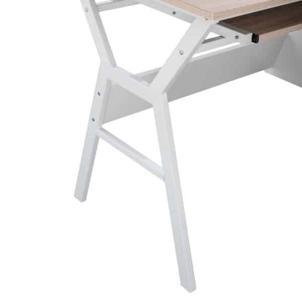 ΣΕΤ ΓΡΑΦΕΙΟΥ HM11769 2ΤΜΧ ΜΕΛΑΜΙΝΗ ΣΕ SONOMA- ΛΕΥΚΟ ΜΕΤΑΛΛΟ - Image 6