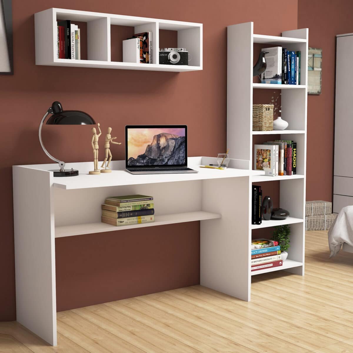 ΣΕΤ ΓΡΑΦΕΙΟΥ 3ΤΜΧ HM11776.11 ΜΕΛΑΜΙΝΗ ΣΕ ΛΕΥΚΟ ΧΡΩΜΑ - Image 2