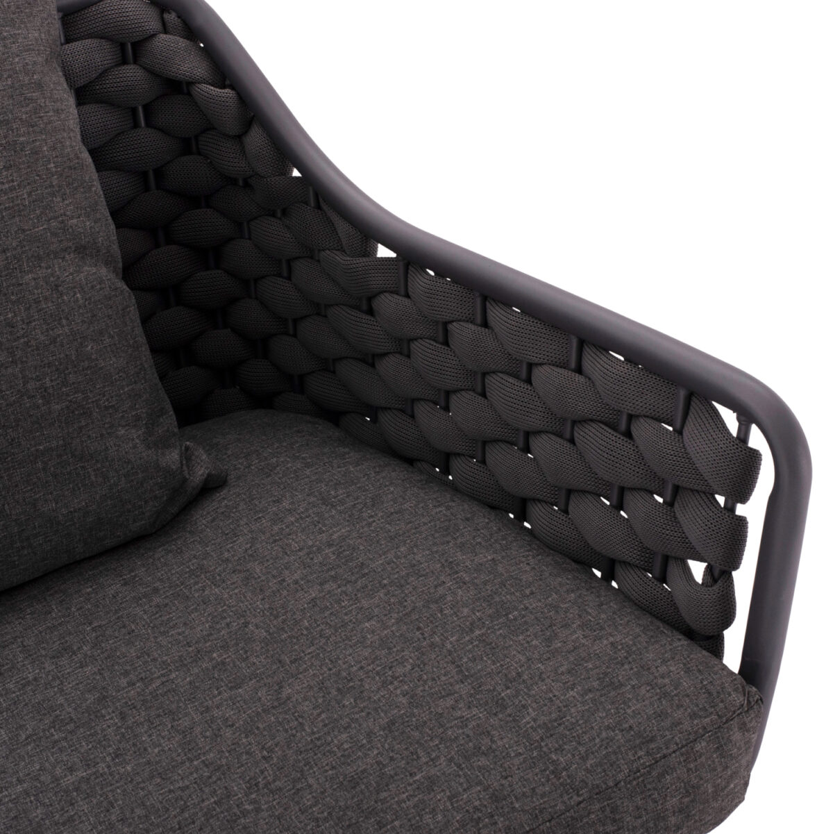 ΣΕΤ ΣΑΛΟΝΙΟΥ 4ΤΜΧ ΜΕ ΜΕΤΑΛΛΙΚΟ ΣΚΕΛΕΤΟ ΚΑΙ WICKER ΓΚΡΙ HM5711 - Image 7