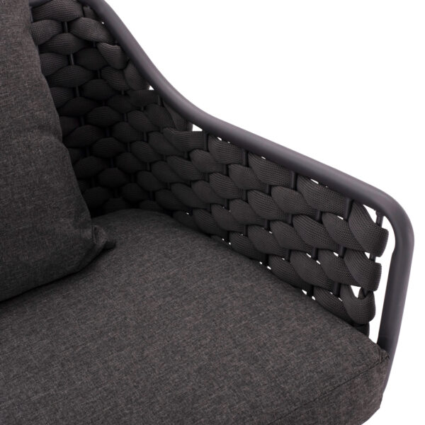 ΣΕΤ ΣΑΛΟΝΙΟΥ 4ΤΜΧ ΜΕ ΜΕΤΑΛΛΙΚΟ ΣΚΕΛΕΤΟ ΚΑΙ WICKER ΓΚΡΙ HM5711 - Image 7