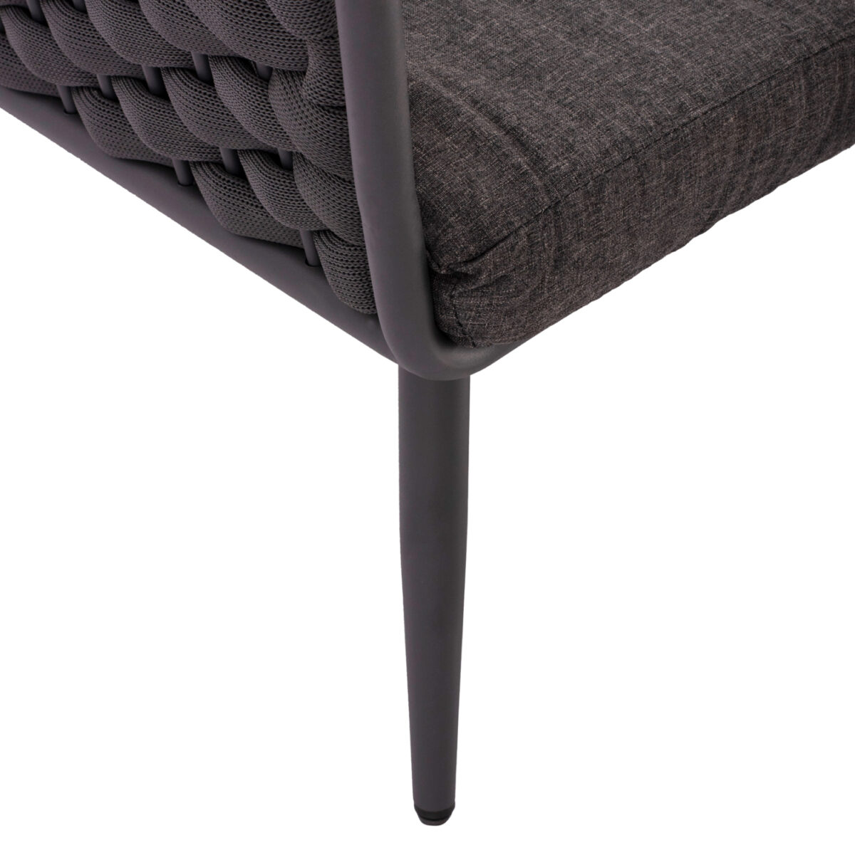 ΣΕΤ ΣΑΛΟΝΙΟΥ 4ΤΜΧ ΜΕ ΜΕΤΑΛΛΙΚΟ ΣΚΕΛΕΤΟ ΚΑΙ WICKER ΓΚΡΙ HM5711 - Image 8