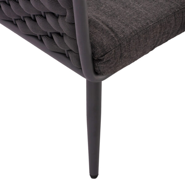 ΣΕΤ ΣΑΛΟΝΙΟΥ 4ΤΜΧ ΜΕ ΜΕΤΑΛΛΙΚΟ ΣΚΕΛΕΤΟ ΚΑΙ WICKER ΓΚΡΙ HM5711 - Image 8