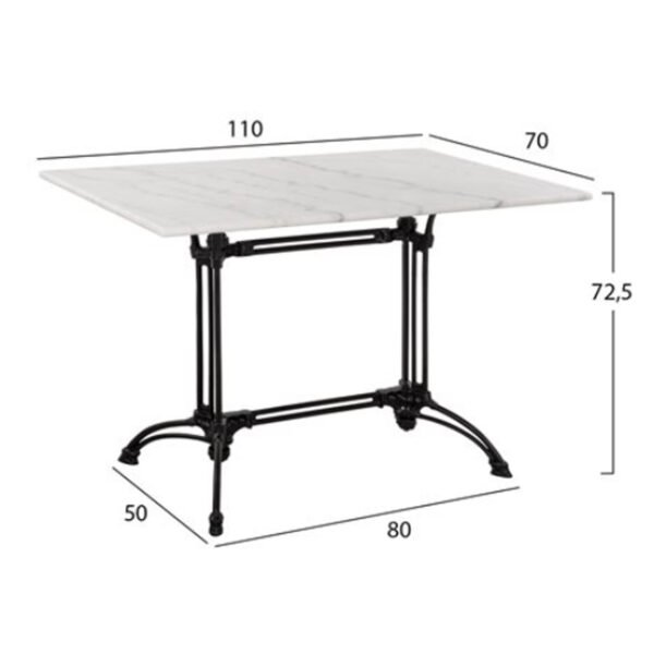 ΣΕΤ ΤΡΑΠΕΖΑΡΙΑΣ 5 TMX ΕΞΩΤΕΡΙΚΟΥ ΧΩΡΟΥ ΜΕ ΜΑΡΜΑΡΙΝΟ ΤΡΑΠΕΖΙ HM11717 - Image 3