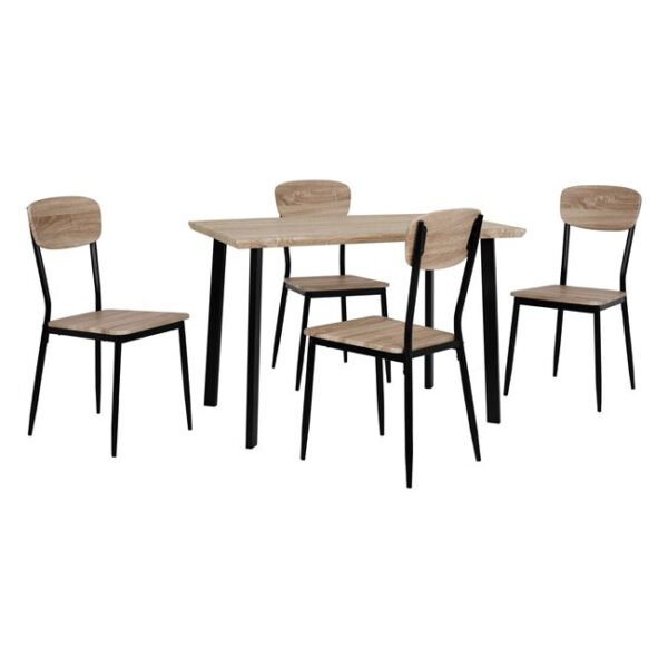 ΣΕΤ ΤΡΑΠΕΖΑΡΙΑΣ 5ΤΜΧ HM10342 ME SONAMA ΕΠΙΦΑΝΕΙΑ ΚΑΙ ΜΑΥΡΑ ΠΟΔΙΑ 110x70x75