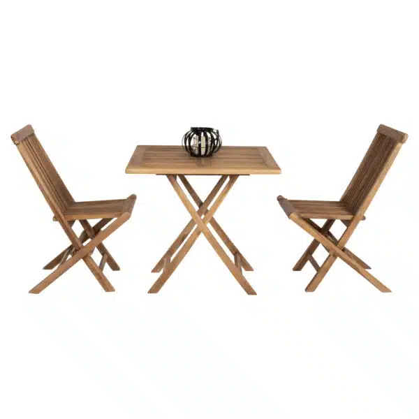 ΣΕΤ ΤΡΑΠΕΖΑΡΙΑΣ ΕΞΩΤ. ΧΩΡΟΥ ΠΤΥΣΣΟΜΕΝΑ 3ΤΜΧ KENDALL HM11951 ΜΑΣΙΦ ΞΥΛΟ TEAK ΦΥΣΙΚΟ - Image 4