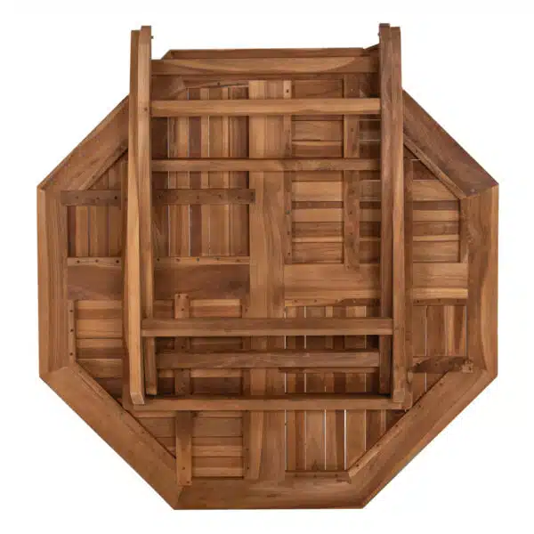 ΣΕΤ ΤΡΑΠΕΖΑΡΙΑΣ ΕΞΩΤ. ΧΩΡΟΥ ΠΤΥΣΣΟΜΕΝΑ 5ΤΜΧ KENDALL HM11950 ΜΑΣΙΦ ΞΥΛΟ TEAK ΦΥΣΙΚΟ - Image 9