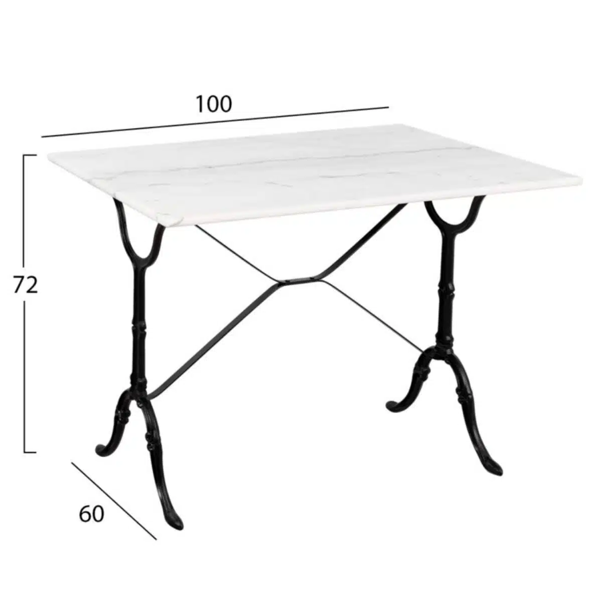 ΣΕΤ ΤΡΑΠΕΖΑΡΙΑΣ ΕΞΩΤΕΡΙΚΟΥ ΧΩΡΟΥ 5ΤΜΧ HM11874 ΜΕΤΑΛΛΟ-ΜΑΝΤΕΜΙ-ΛΕΥΚΟ ΜΑΡΜΑΡΟ - Image 2