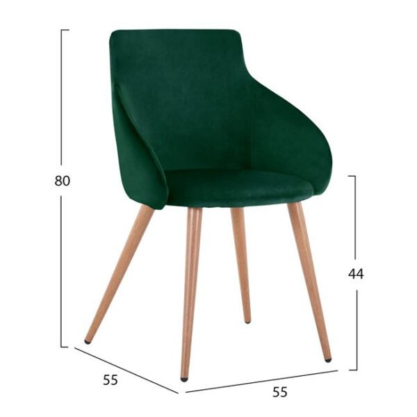 ΣΕΤ ΤΡΑΠΕΖΑΡΙΑΣ HM11182 5ΤΜΧ ΤΡΑΠΕΖΙ ALDWIN MDF & ΚΑΡΕΚΛΕΣ IVY ΚΥΠΑΡΙΣΣΙ ΒΕΛΟΥΔΟ - Image 3