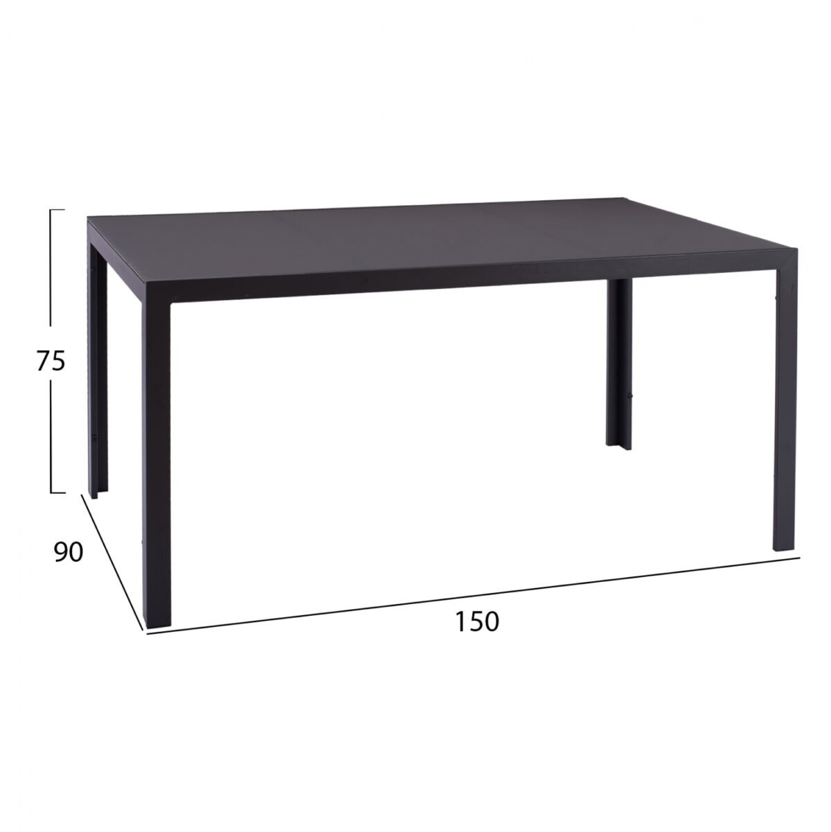 ΣΕΤ ΤΡΑΠΕΖΑΡΙΑΣ 7 ΤΜΧ ΤΡΑΠΕΖΙ ΓΚΡΙ 150X90 ΚΑΙ ΠΟΛΥΘΡΟΝΑ ΜΕ ΜΑΞΙΛΑΡΙ ΓΚΡΙ HM11521.01 - Image 2