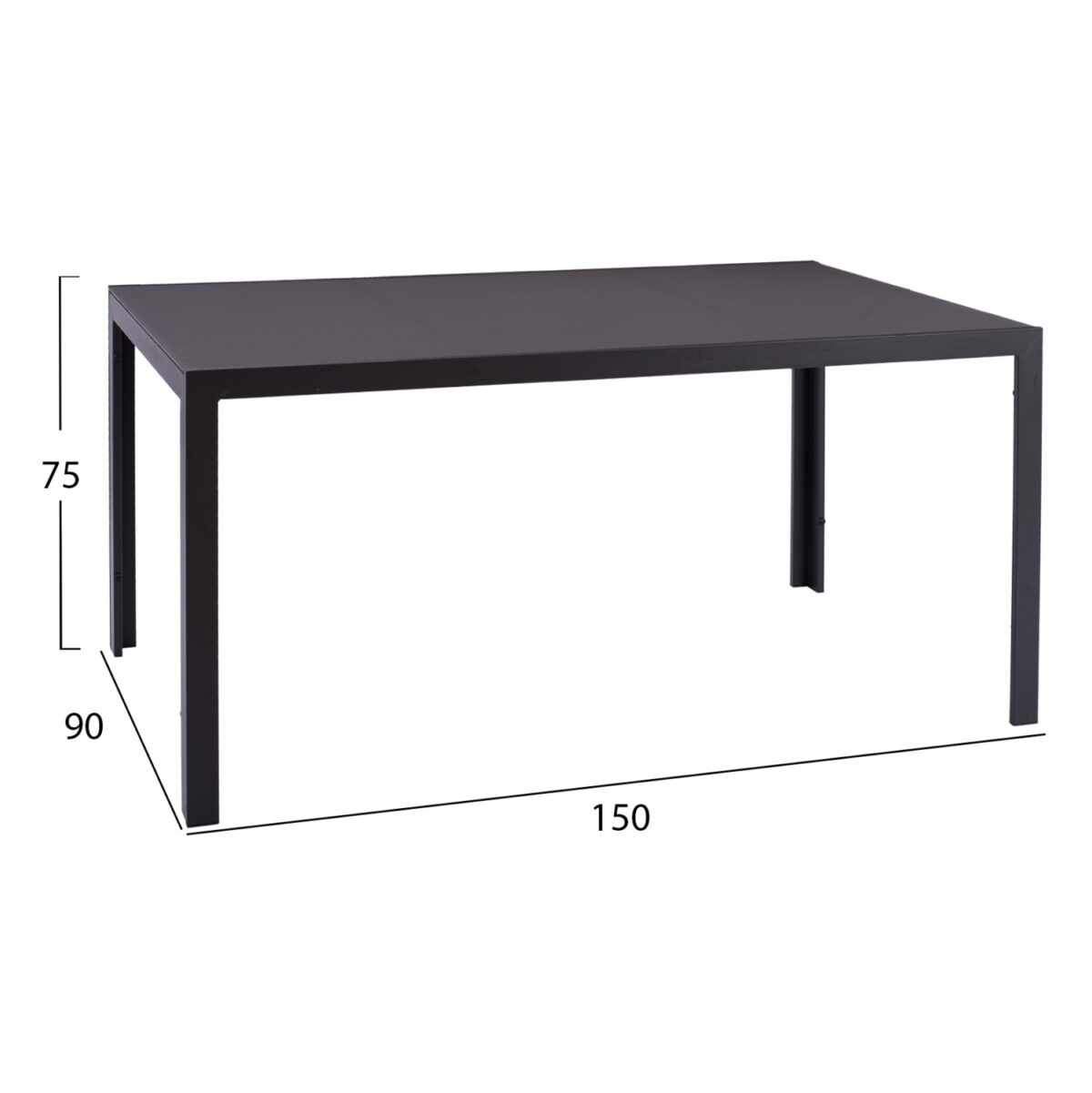 ΣΕΤ ΤΡΑΠΕΖΑΡΙΑΣ 7 ΤΜΧ ΤΡΑΠΕΖΙ ΓΚΡΙ 150X90 ΚΑΙ ΠΟΛΥΘΡΟΝΑ ΜΕ ΣΧΟΙΝΙ HM11525.01 - Image 2