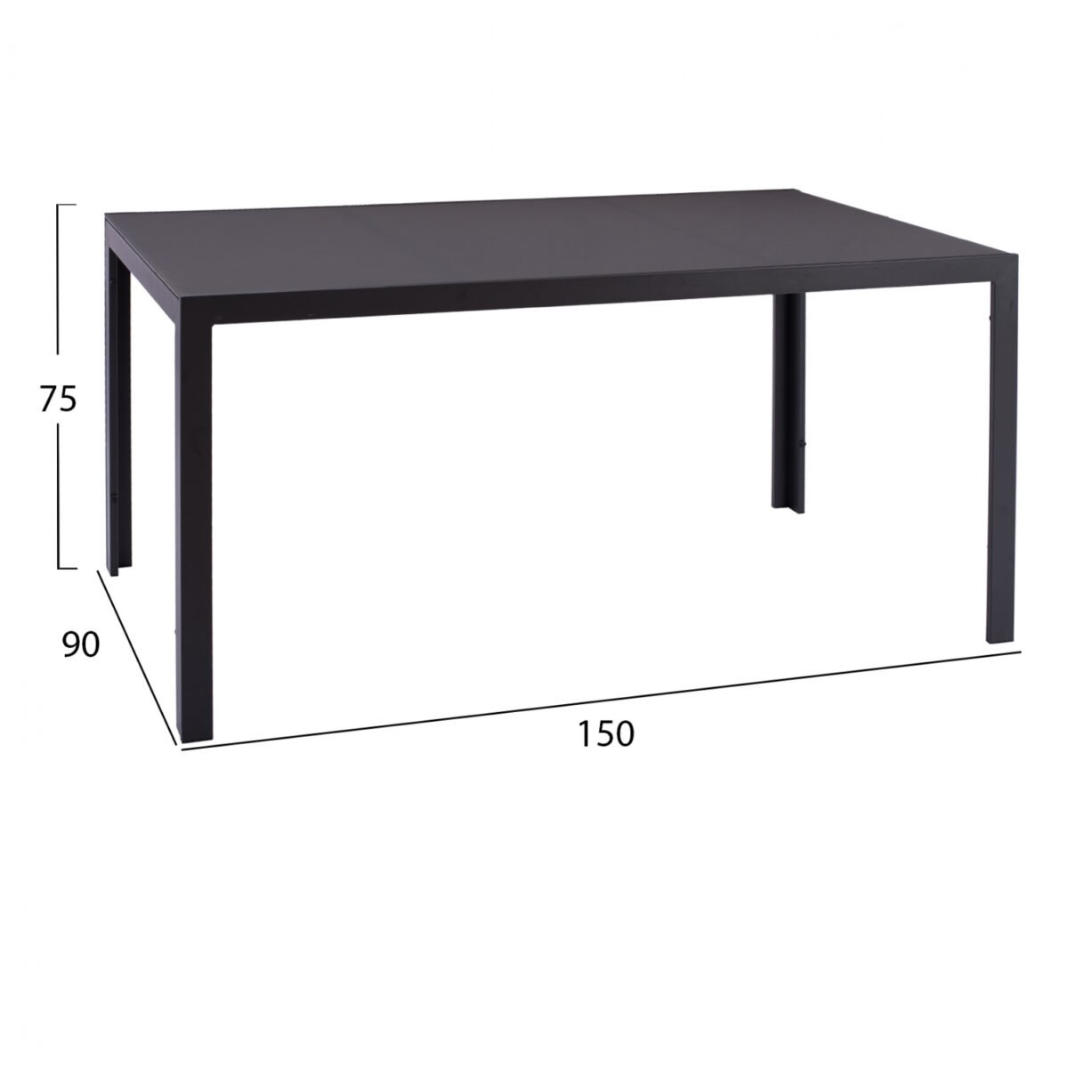 ΣΕΤ ΤΡΑΠΕΖΑΡΙΑΣ 7 ΤΜΧ ΤΡΑΠΕΖΙ ΓΚΡΙ 150X90 ΚΑΙ ΠΟΛΥΘΡΟΝΑ ΠΤΥΣ/ΝΗ HM11531.01 - Image 2