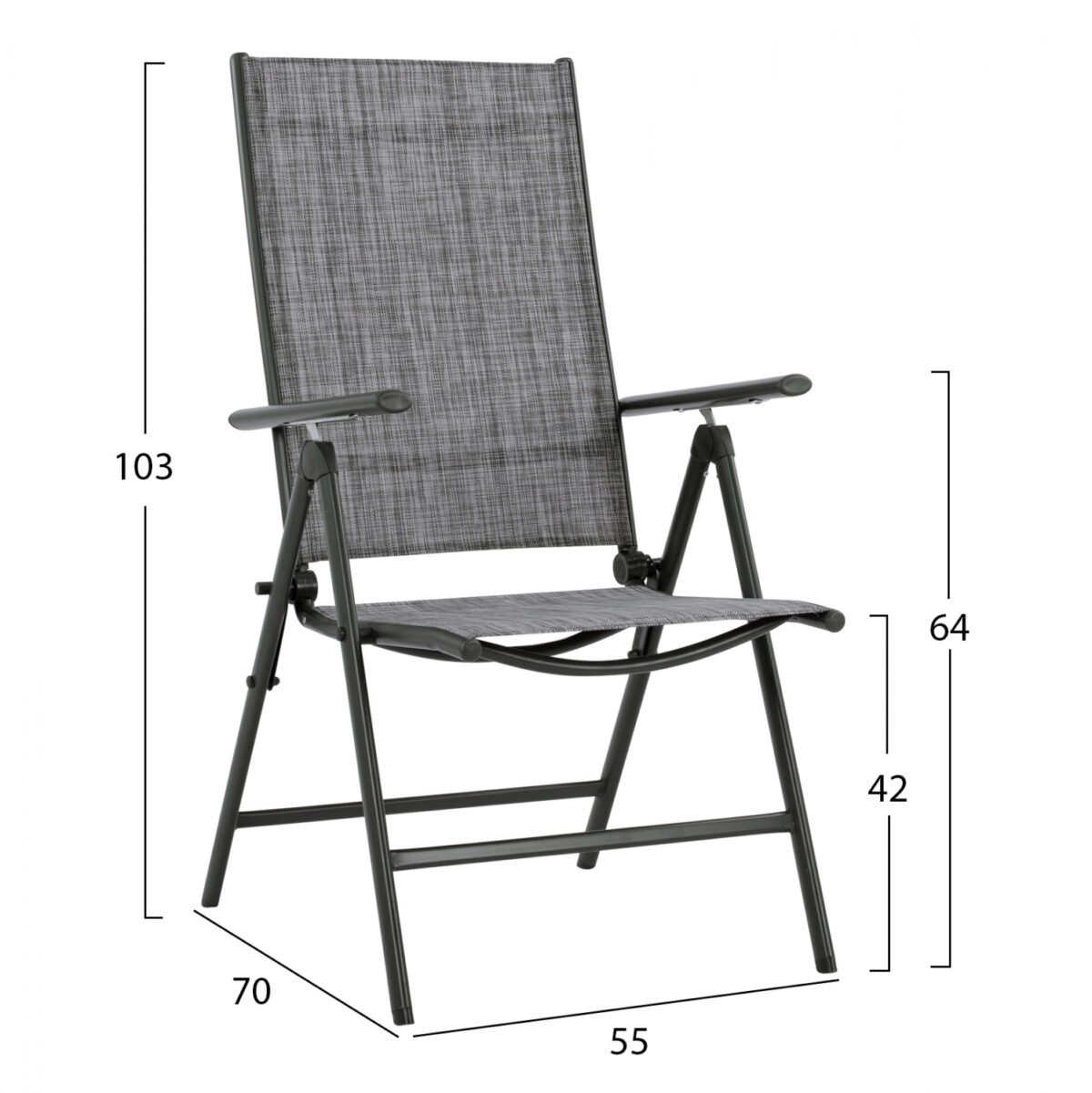 ΣΕΤ ΤΡΑΠΕΖΑΡΙΑΣ 7 ΤΜΧ ΤΡΑΠΕΖΙ ΓΚΡΙ 150X90 ΚΑΙ ΠΟΛΥΘΡΟΝΑ ΠΤΥΣ/ΝΗ HM11531.01 - Image 3