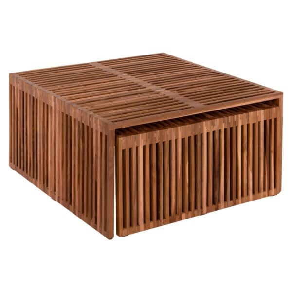 ΣΕΤ ΤΡΑΠΕΖΙΑ ΣΑΛΟΝΙΟΥ NYA HM9546 ΞΥΛΟ ΤΕΑΚ ΣΕ ΦΥΣΙΚΟ ΧΡΩΜΑ 86x79x46Y εκ. - Image 5