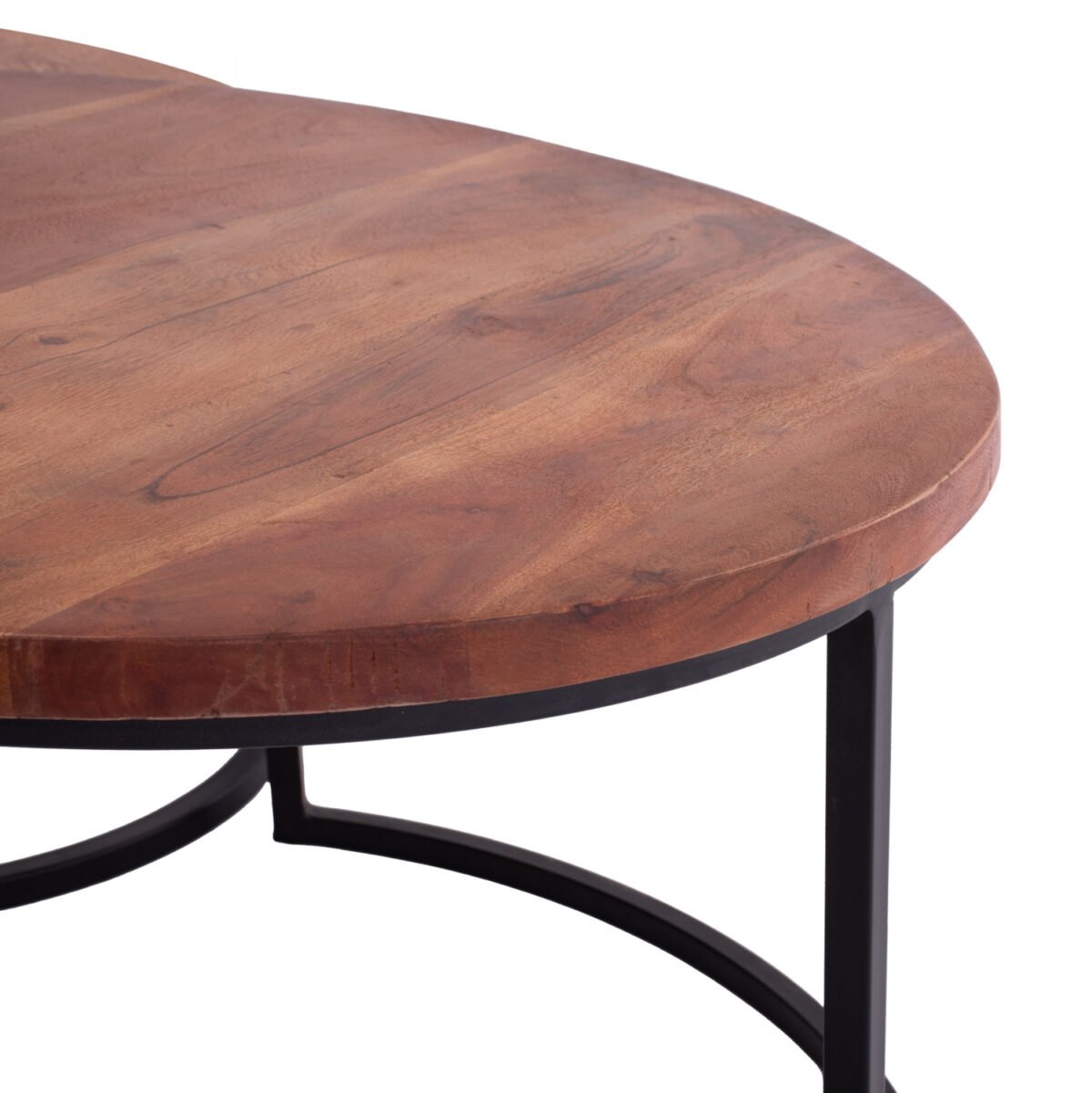 ΣΕΤ ΖΙΓΚΟΝ OBI HM9255 ΑΠΟ ΜΑΣΙΦ ΞΥΛΟ ΑΚΑΚΙΑΣ ΜΕ ΜΑΥΡΑ ΜΕΤΑΛΛΙΚΑ ΠΟΔΙΑ 78x78x47Υ εκ. - Image 6