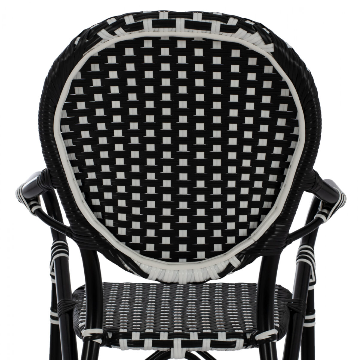 ΣΚΑΜΠΟ ΑΛΟΥΜΙΝΙΟΥ BAMBOO LOOK ΜΕ WICKER ΜΑΥΡΟ ΛΕΥΚΟ HM5794.02 56x60x126 εκ. - Image 7