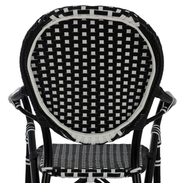 ΣΚΑΜΠΟ ΑΛΟΥΜΙΝΙΟΥ BAMBOO LOOK ΜΕ WICKER ΜΑΥΡΟ ΛΕΥΚΟ HM5794.02 56x60x126 εκ. - Image 7