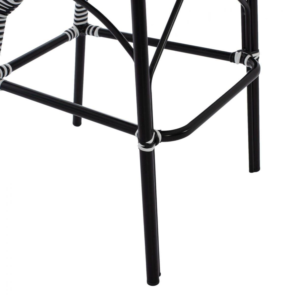 ΣΚΑΜΠΟ ΑΛΟΥΜΙΝΙΟΥ BAMBOO LOOK ΜΕ WICKER ΜΑΥΡΟ ΛΕΥΚΟ HM5794.02 56x60x126 εκ. - Image 9