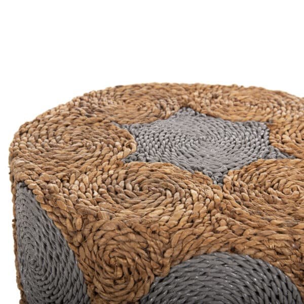 ΣΚΑΜΠΟ BEAM HM7826 ΞΥΛΟ ΤΕΑΚ ΚΑΙ SEAGRASS ΣΕ ΦΥΣΙΚΟ & ΓΚΡΙ Φ43x45Yεκ. - Image 6