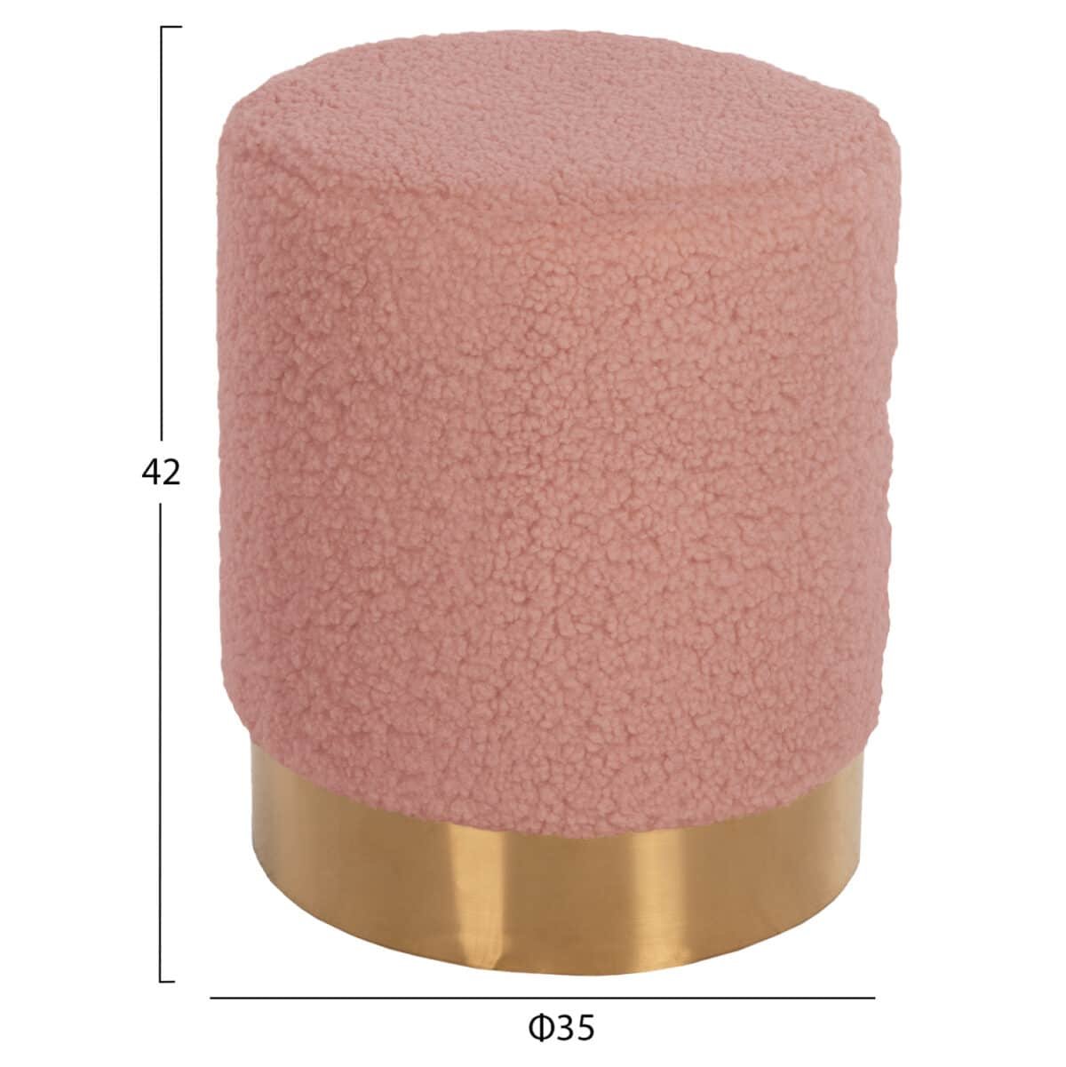 ΣΚΑΜΠΟ LEVY HM8408.22 ΣΑΠΙΟ ΜΗΛΟ ΜΠΟΥΚΛΕ ΥΦΑΣΜΑ ΜΕ ΧΡΥΣΗ ΒΑΣΗ Φ35x42Υ εκ. - Image 2