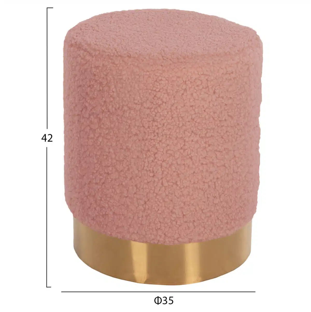 ΣΚΑΜΠΟ LEVY HM8408.22 ΣΑΠΙΟ ΜΗΛΟ ΜΠΟΥΚΛΕ ΥΦΑΣΜΑ ΜΕ ΧΡΥΣΗ ΒΑΣΗ Φ35x42Υ εκ. - Image 2