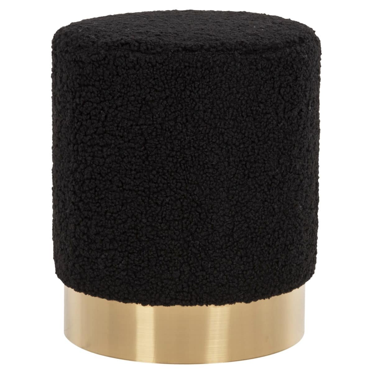 ΣΚΑΜΠΟ LEVY HM8408.24 ΜΠΟΥΚΛΕ ΥΦΑΣΜΑ ΜΑΥΡΟ ΜΕ ΧΡΥΣΗ ΒΑΣΗ Φ35x42Υ εκ. - Image 3