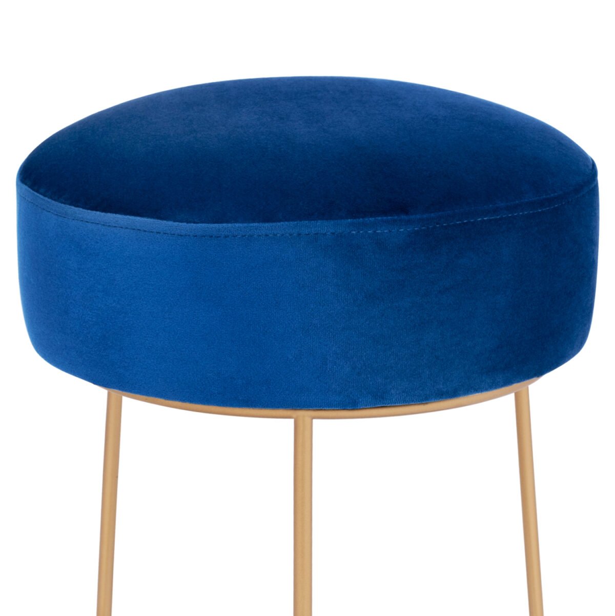 ΣΚΑΜΠΟ KARLO HM8411.08 ΜΠΛΕ ΒΕΛΟΥΔΟ ΜΕ ΧΡΥΣΗ ΒΑΣΗ Φ36x38Υ εκ. - Image 4