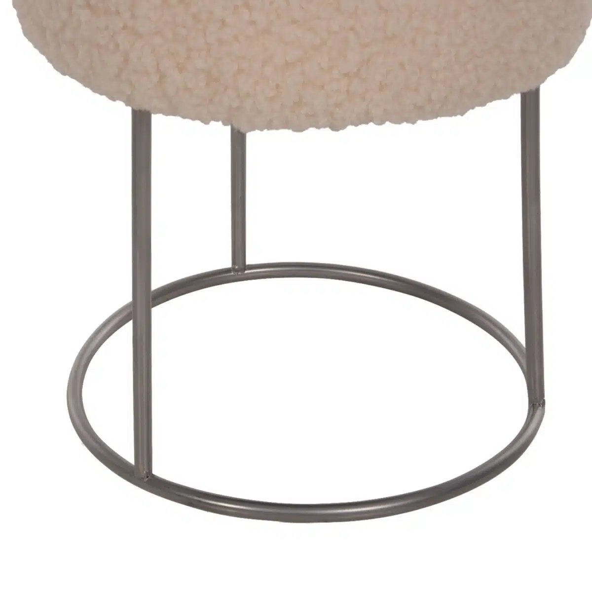 ΣΚΑΜΠΟ KARLO HM8411.23 ΜΕ ΛΕΥΚΟ ΜΠΟΥΚΛΕ ΥΦΑΣΜΑ ΜΕ ΑΣΗΜΙ ΒΑΣΗ Φ35x41Υεκ. - Image 3