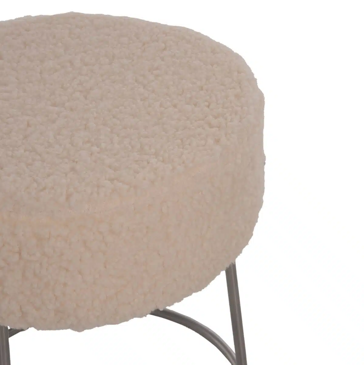 ΣΚΑΜΠΟ KARLO HM8411.23 ΜΕ ΛΕΥΚΟ ΜΠΟΥΚΛΕ ΥΦΑΣΜΑ ΜΕ ΑΣΗΜΙ ΒΑΣΗ Φ35x41Υεκ. - Image 4