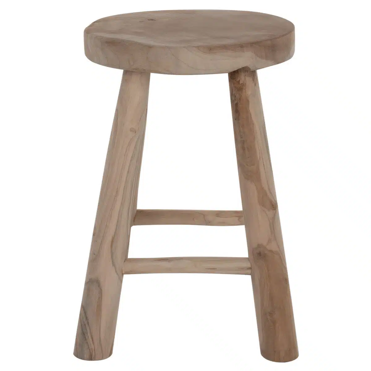 ΣΚΑΜΠΟ KONT HM9337 ΑΠΟ ΜΑΣΙΦ ΞΥΛΟ TΕΑK ΦΥΣΙΚΟ ΧΑΜΗΛΟΥ ΥΨΟΥΣ Φ35Χ45Υεκ. - Image 3