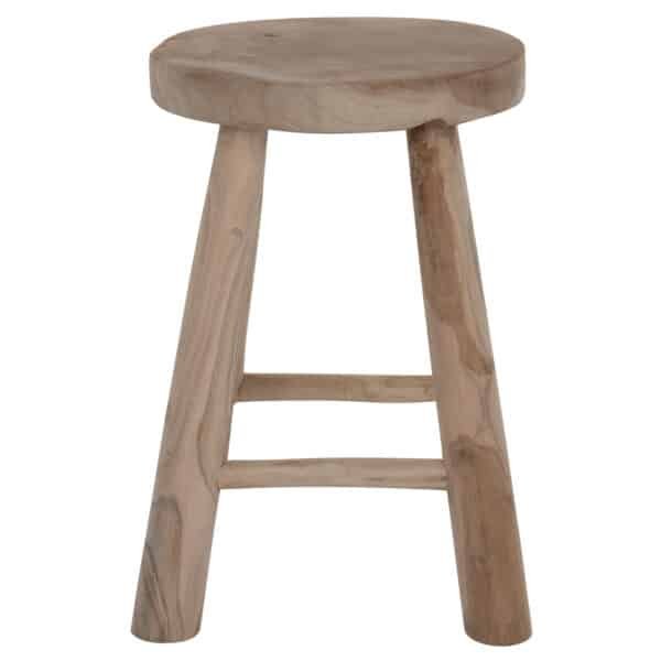 ΣΚΑΜΠΟ KONT HM9337 ΑΠΟ ΜΑΣΙΦ ΞΥΛΟ TΕΑK ΦΥΣΙΚΟ ΧΑΜΗΛΟΥ ΥΨΟΥΣ Φ35Χ45Υεκ. - Image 3