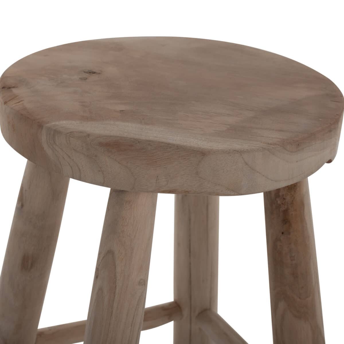 ΣΚΑΜΠΟ KONT HM9337 ΑΠΟ ΜΑΣΙΦ ΞΥΛΟ TΕΑK ΦΥΣΙΚΟ ΧΑΜΗΛΟΥ ΥΨΟΥΣ Φ35Χ45Υεκ. - Image 4