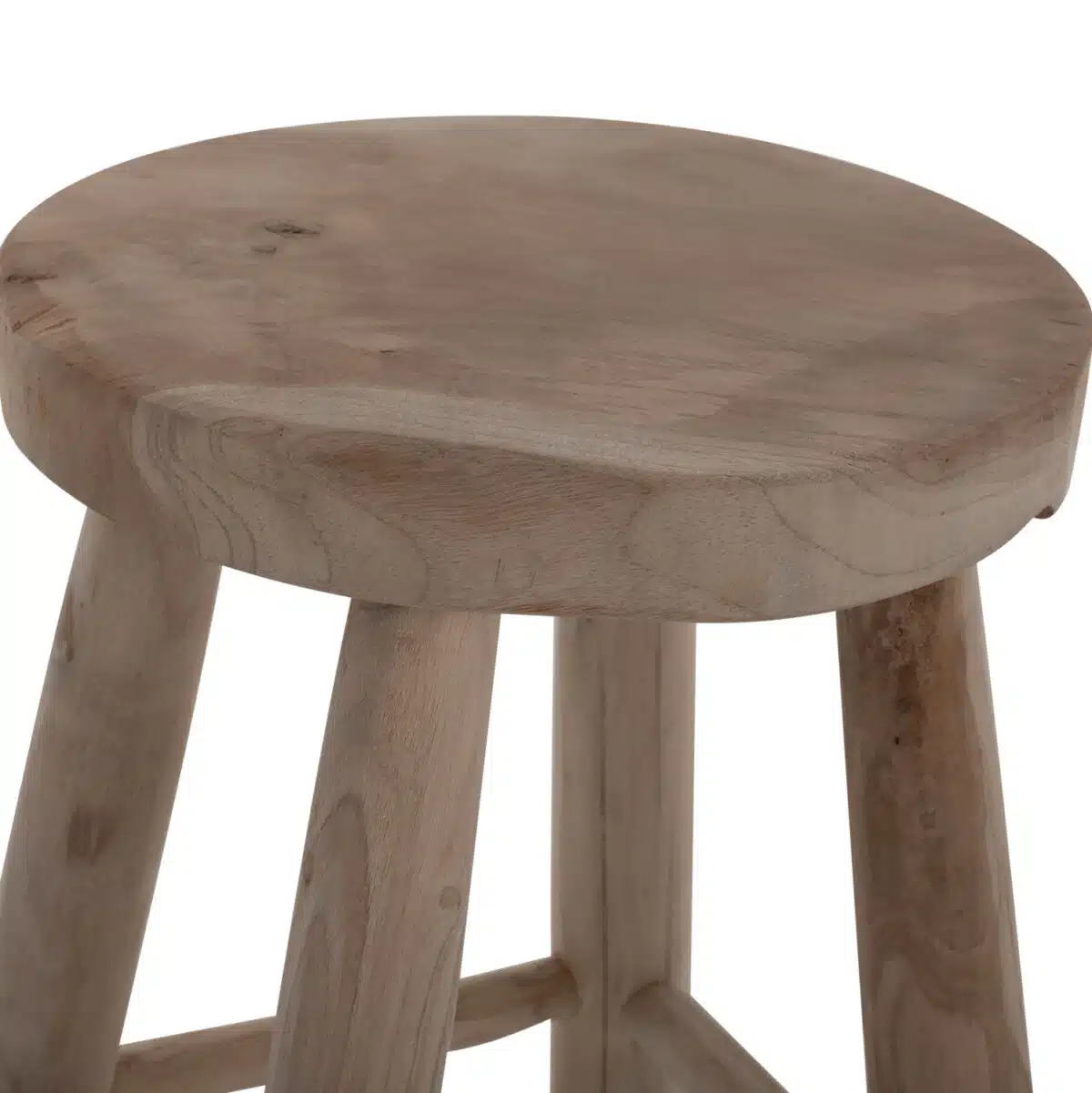 ΣΚΑΜΠΟ KONT HM9337 ΑΠΟ ΜΑΣΙΦ ΞΥΛΟ TΕΑK ΦΥΣΙΚΟ ΧΑΜΗΛΟΥ ΥΨΟΥΣ Φ35Χ45Υεκ. - Image 4