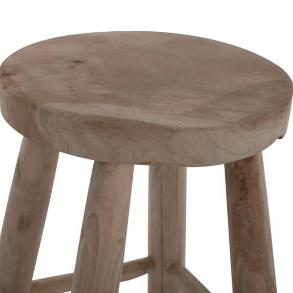 ΣΚΑΜΠΟ KONT HM9337 ΑΠΟ ΜΑΣΙΦ ΞΥΛΟ TΕΑK ΦΥΣΙΚΟ ΧΑΜΗΛΟΥ ΥΨΟΥΣ Φ35Χ45Υεκ. - Image 4