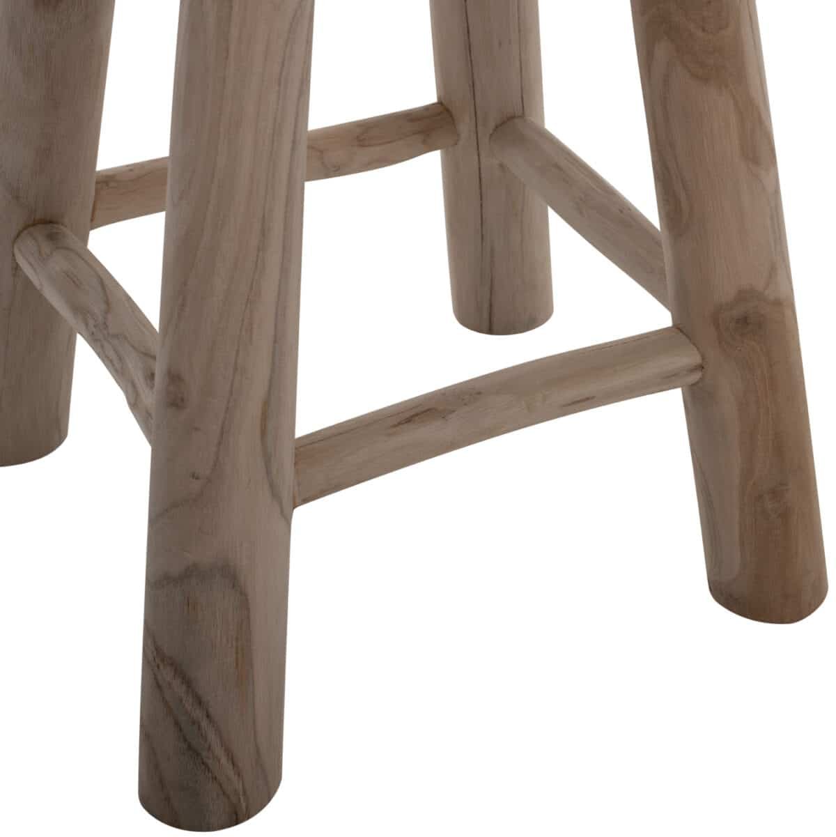 ΣΚΑΜΠΟ KONT HM9337 ΑΠΟ ΜΑΣΙΦ ΞΥΛΟ TΕΑK ΦΥΣΙΚΟ ΧΑΜΗΛΟΥ ΥΨΟΥΣ Φ35Χ45Υεκ. - Image 5