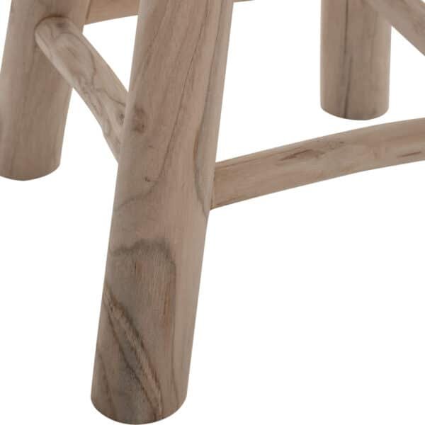 ΣΚΑΜΠΟ KONT HM9337 ΑΠΟ ΜΑΣΙΦ ΞΥΛΟ TΕΑK ΦΥΣΙΚΟ ΧΑΜΗΛΟΥ ΥΨΟΥΣ Φ35Χ45Υεκ. - Image 6