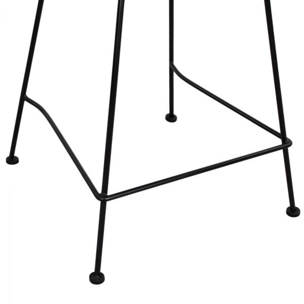 ΣΚΑΜΠΟ ΜΕΣΑΙΟΥ ΥΨΟΥΣ ALLEGRA HM5644 ΜΕΤΑΛΛΙΚΟ ΜΕ WICKER ΣΕ ΜΠΕΖ ΑΠΟΧΡΩΣΗ 55x56x107 εκ. - Image 9