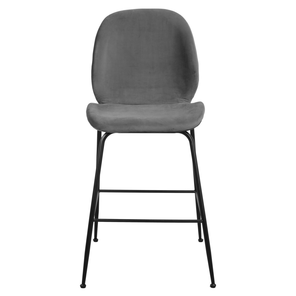 ΣΚΑΜΠΟ ΜΕΣΑΙΟΥ ΥΨΟΥΣ NORA HM8524.01 ΒΕΛΟΥΔΟ ΓΚΡΙ & ΜΑΥΡΟ ΜΕΤΑΛΛΙΚΟ ΣΚΕΛΕΤΟ 48x61x103Υ εκ. - Image 3