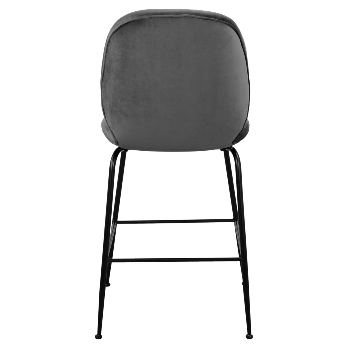 ΣΚΑΜΠΟ ΜΕΣΑΙΟΥ ΥΨΟΥΣ NORA HM8524.01 ΒΕΛΟΥΔΟ ΓΚΡΙ & ΜΑΥΡΟ ΜΕΤΑΛΛΙΚΟ ΣΚΕΛΕΤΟ 48x61x103Υ εκ. - Image 6