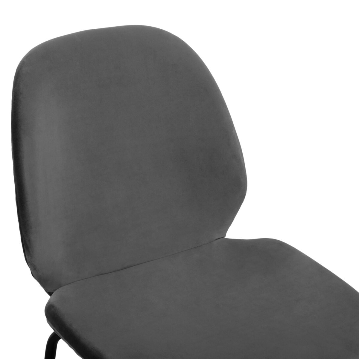 ΣΚΑΜΠΟ ΜΕΣΑΙΟΥ ΥΨΟΥΣ NORA HM8524.01 ΒΕΛΟΥΔΟ ΓΚΡΙ & ΜΑΥΡΟ ΜΕΤΑΛΛΙΚΟ ΣΚΕΛΕΤΟ 48x61x103Υ εκ. - Image 7