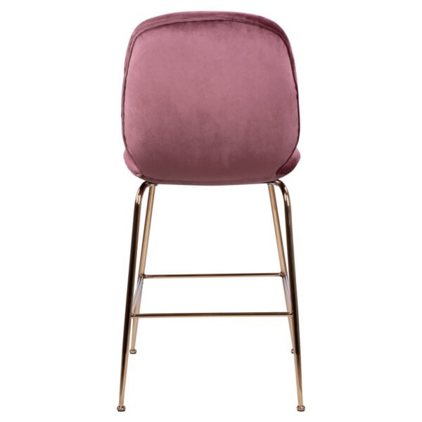 ΣΚΑΜΠΟ ΜΕΣΑΙΟΥ ΥΨΟΥΣ NORA HM8524.02 ΒΕΛΟΥΔΟ ΣΑΠΙΟ ΜΗΛΟ & ΧΡΥΣΟ ΜΕΤΑΛΛΙΚΟ ΣΚΕΛΕΤΟ 48x61x103 εκ. - Image 6