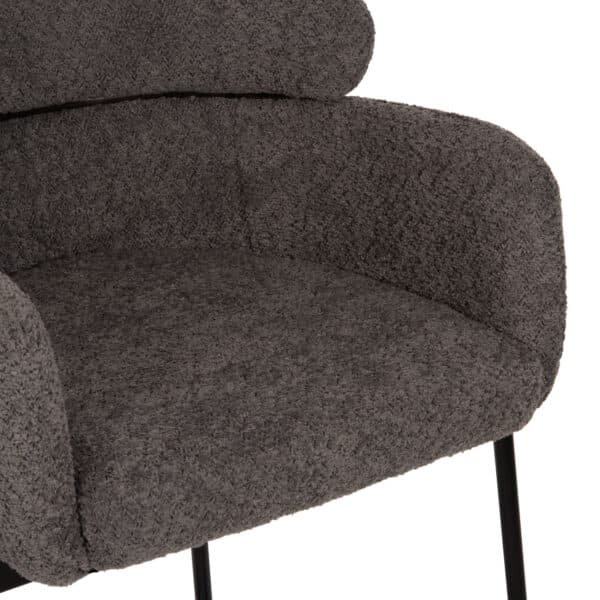 ΣΚΑΜΠΟ ΜΕΣ. ΥΨΟΥΣ WOLF HM8584.01 ΓΚΡΙ ΥΦΑΣΜΑ ΜΠΟΥΚΛΕ-ΜΕΤΑΛΛΙΚΑ ΠΟΔΙΑ 56x56x96Yεκ. - Image 8