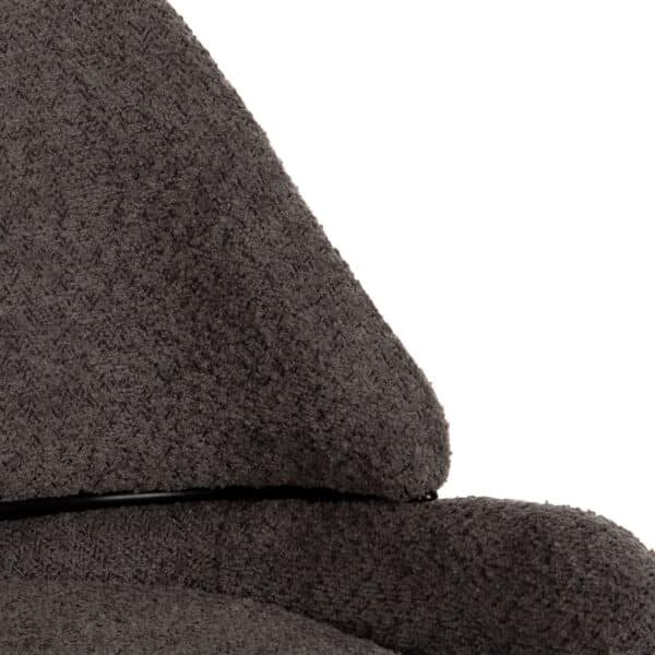 ΣΚΑΜΠΟ ΜΕΣΑΙΟΥ ΥΨΟΥΣ SARKY HM8586.01 ΥΦΑΣΜΑ ΜΠΟΥΚΛΕ ΓΚΡΙ-ΜΑΥΡΑ ΜΕΤΑΛ. ΠΟΔΙΑ 55x62x105Yεκ. - Image 9