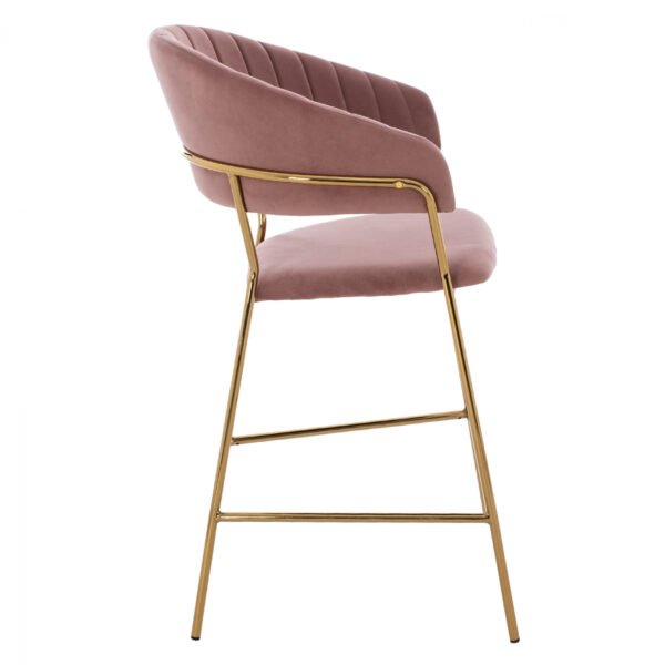 ΣΚΑΜΠΟ ΜΕΣΑΙΟΥ ΥΨΟΥΣ HM8734.02 THEODORE ΒΕΛΟΥΔΟ ΣΑΠΙΟ ΜΗΛΟ ΕΠΙΧΡΥΣΟ ΣΚΕΛΕΤΟ 60x55x100Y εκ. - Image 4