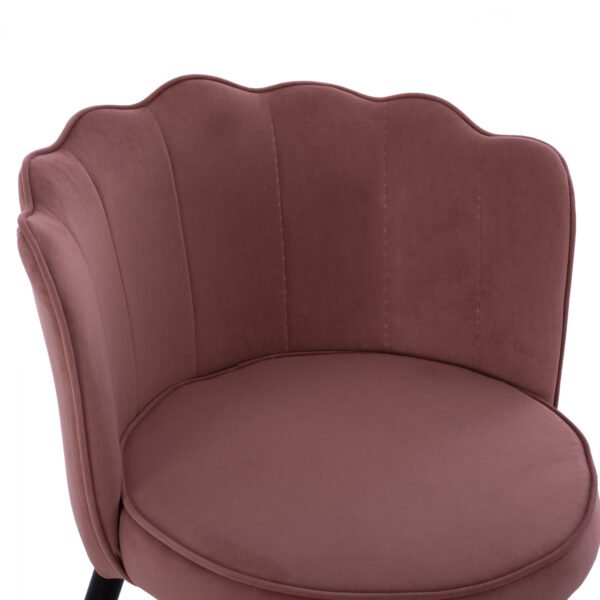 ΣΚΑΜΠΟ ΜΕΣΑΙΟΥ ΥΨΟΥΣ HM8736.02 VESNA ΒΕΛΟΥΔΟ ΣΑΠΙΟ ΜΗΛΟ ΜΕΤΑΛΛΙΚΟ ΣΚΕΛΕΤΟ 50x50x90 εκ. - Image 6