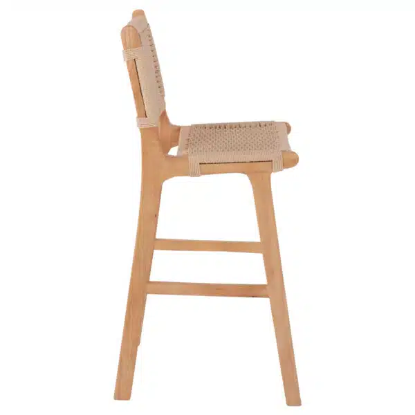 ΣΚΑΜΠΟ ΜΕΣΑΙΟΥ ΥΨΟΥΣ HM9332.01 RUBBERWOOD & ΣΧΟΙΝΙ- ΦΥΣΙΚΟ ΧΡΩΜΑ 45x46x95Υεκ. - Image 4