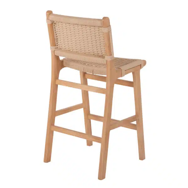 ΣΚΑΜΠΟ ΜΕΣΑΙΟΥ ΥΨΟΥΣ HM9332.01 RUBBERWOOD & ΣΧΟΙΝΙ- ΦΥΣΙΚΟ ΧΡΩΜΑ 45x46x95Υεκ. - Image 5