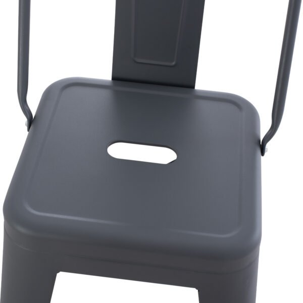 ΣΚΑΜΠΟ ΜΕΣΑΙΟΥ ΥΨΟΥΣ ΜΕΤΑΛΛΙΚΟ MELITA ΣΕ ΓΚΡΙ HM8574.10 42x42x98 cm. - Image 8